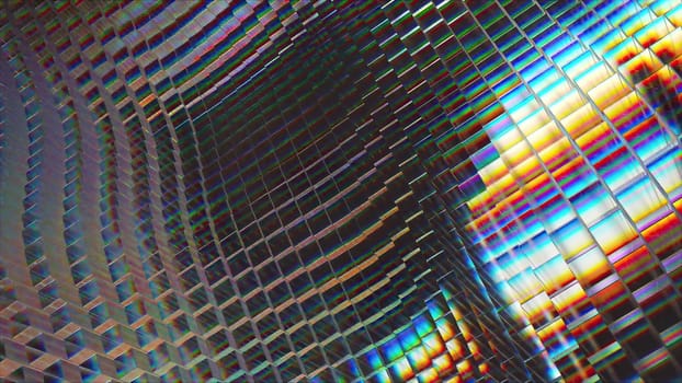 Waves glass cylinders. Computer generated 3d render