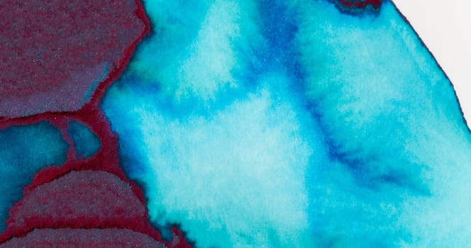 Swirling shades of blue and maroon blend harmoniously, creating an abstract representation of water flow and emotional depth. The colors merge dynamically, invoking a sense of tranquility.