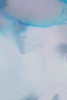 Fluid blue hues blend softly on this watercolor canvas, creating an abstract design that evokes tranquility. The gentle swirls and gradients offer a peaceful visual experience for viewers.