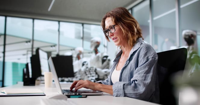 Smart Woman Codes AI Advisors To Replace Broken Robot Workforce.