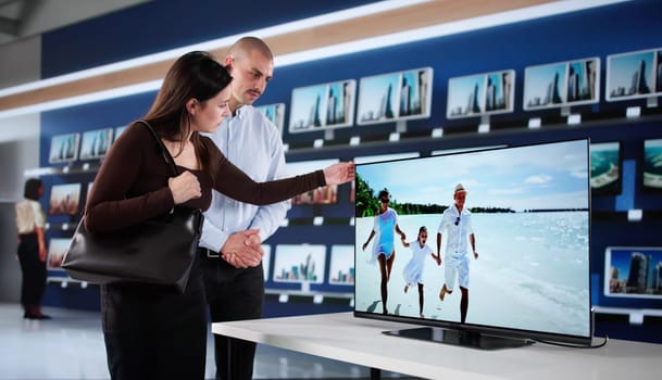 Smart TV Salesman Gives Expert Advice To Young Couple