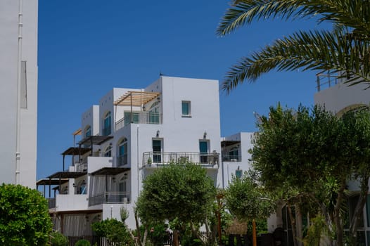 White Villas in Mediterranean Residential Complex Near Sea Cyprus