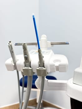 Dental equipment close up. Modern tools in a dentist office. High quality.