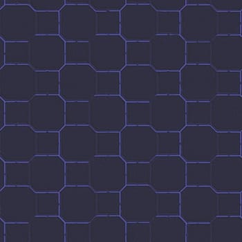 Seamless dark blue octagon pattern creating a modern and stylish geometric background, ideal for various design projects
