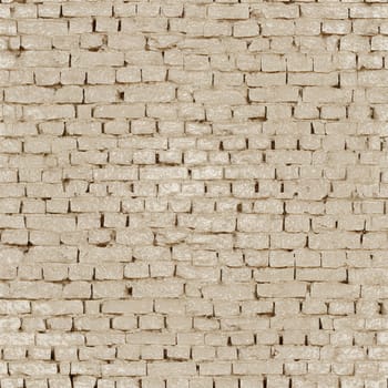 Seamless texture of an old and weathered beige brick wall, perfect for backgrounds and design projects