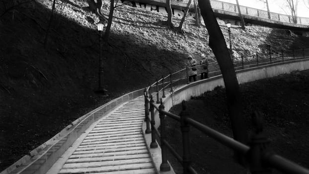 A Park Staircase in Early Spring. High quality photo