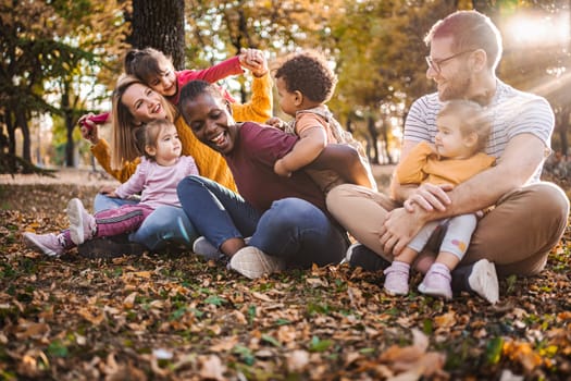 Autumn Embrace: A Tapestry of Family Love.