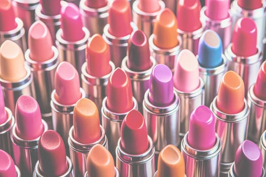 colored cosmetic applied to the lips from a small solid stick