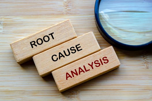 Root Cause Analysis Framework, featuring key RCA concepts - representing structured problem solving.