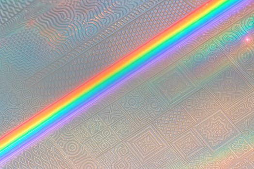 Macro Holographic Security Foil Pattern in Pastel High-Key Lighting