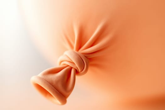 Macro of Pastel Latex Balloon Knot in Bright High-Key Light