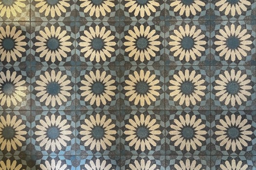 Portuguese azulejos tiles. Watercolor seamless pattern