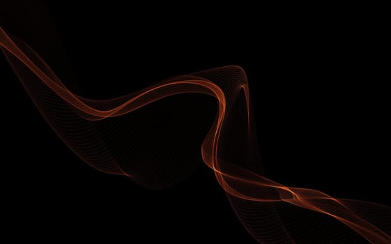 Dark abstract background with a glowing abstract waves, abstract background