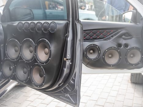 Powerful Car Audio Setup with Multiple Speakers for Enhanced Sound