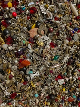 A lot of jewelry jewelry as a background