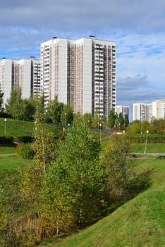 houses of a layout volumetric planning elements in Zelenograd Moscow, Russia