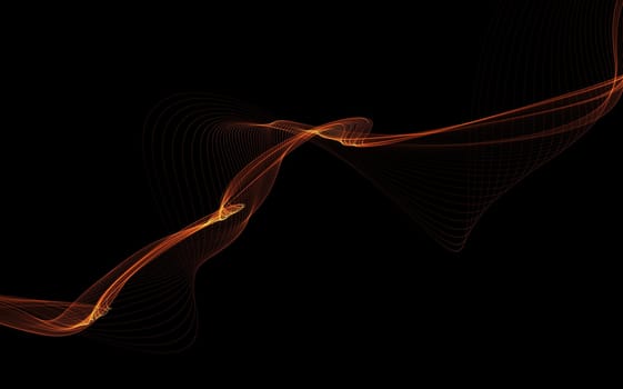 Dark abstract background with a glowing abstract waves, abstract background