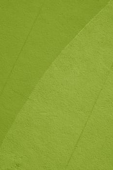 The background for the design is a wall painted in different shades of green.