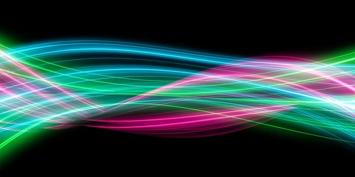 Glowing Energy Lines with Mixing Neon Lights
