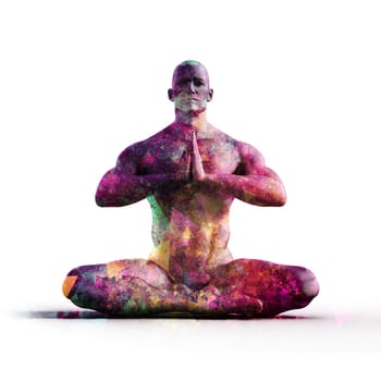 Creative Yoga Abstract Background Fitness Concept