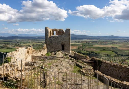 Montemassi a fortified village in the province of Grosseto. Tuscany. Italy
