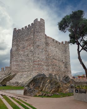 Anadolu Hisari, or Anatolian Castle, a 13th century medieval Ottoman fortress built by Sultan Bayezid I, and located on the Anatolian side of the Bosporus in Beykoz district, Istanbul, Turkey