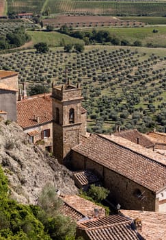 Montemassi a fortified village in the province of Grosseto. Tuscany. Italy
