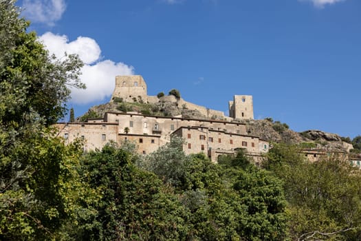 Montemassi a fortified village in the province of Grosseto. Tuscany. Italy