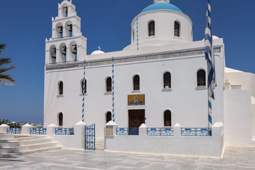 Church of Panagia Platsani in Oia in Santorini island, Greece.