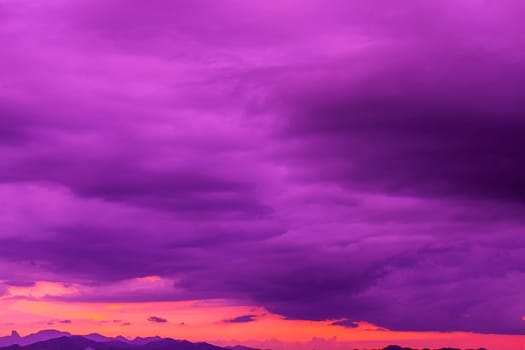 Abstract and pattern of cloud sky, Velvet violet, Velvet Purple, Trend color background, Pattern of colorful cloud and sky sunset or sunrise: Dramatic sunset in twilight, Beautyful of sky