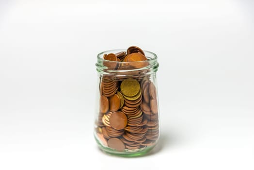 Save money and account banking for finance concept, Piggy bank with coin on blurred background, Save Monney for Investors Using Internet to Trade Stocks or Trade Fund