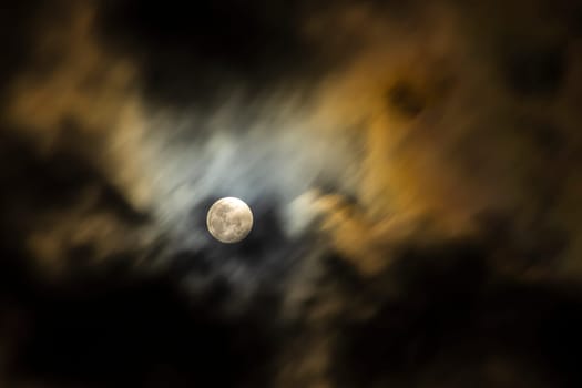 Moon with Night sky and cloud in full moon light