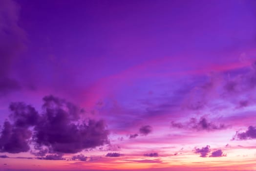 Abstract and pattern of cloud sky, Velvet violet, Velvet Purple, Trend color of the year background, Pattern of colorful cloud and sky sunset or sunrise: Dramatic sunset in twilight, Beautyful of sky