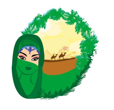 Arabian woman in the desert