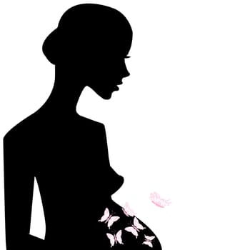 Pregnant woman feeling butterflies in her belly
