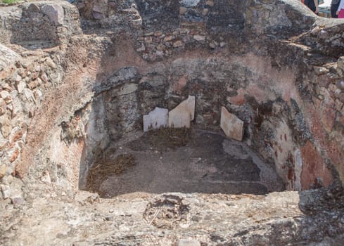 Torreaguila Roman Villa remains, Barbano, Badajoz, Spain. House baths tepidarium