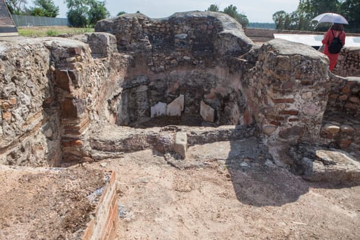 Torreaguila Roman Villa remains, Barbano, Badajoz, Spain. House baths tepidarium