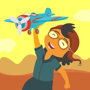Child playing airplane eps 8 file format