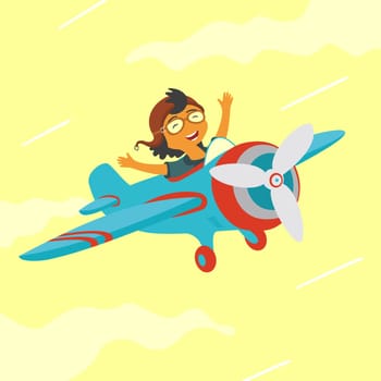 Baby Flying On a Plane eps 8 file format