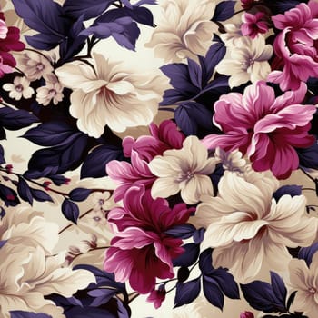 Beautiful floral pattern wallpaper in realistic colors (tiled)