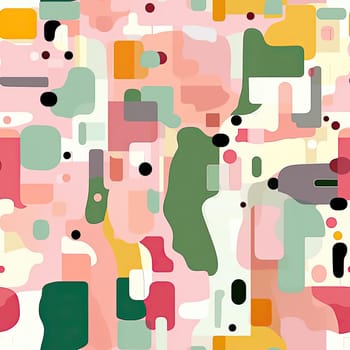 Earthy-toned abstract pattern with pink, green, and yellow shapes (tiled)