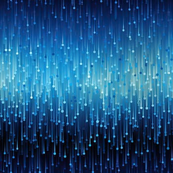 Beautiful pattern of blue technology rain falling on a dark background (tiled)