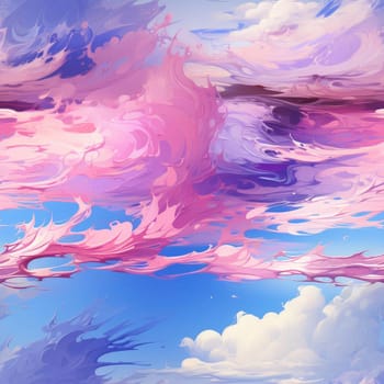 Artist's painting of pink and purple clouds with flowing forms (tiled)