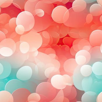 Colorful circles on a light pink background, dreamlike and bokeh style (tiled)