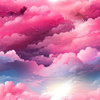 Wallpaper with pink clouds and stars in fantastical dreamscapes (tiled)