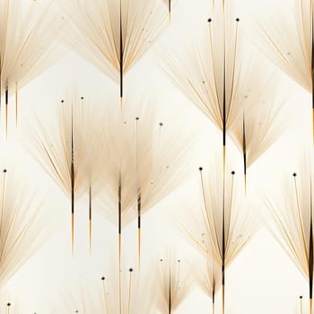 Stunning beige wallpaper with stylized dandelions in brown and black (tiled)
