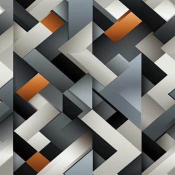 Abstract geometric pattern with grey and orange lines (tiled)