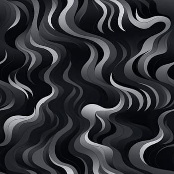 Abstract wavy pattern in black and white with smokey background (tiled)