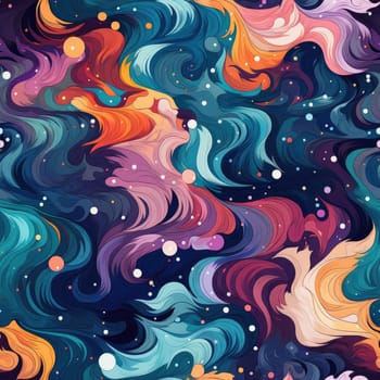 Colorful background with swirling shapes resembling cosmic landscapes (tiled)