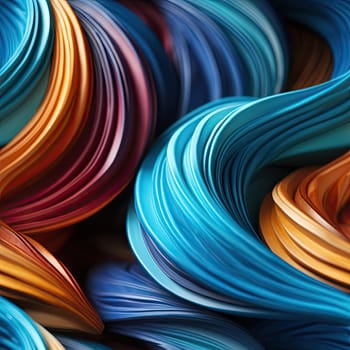 Colorful swirls of paper for abstract background in vibrant palettes (tiled)